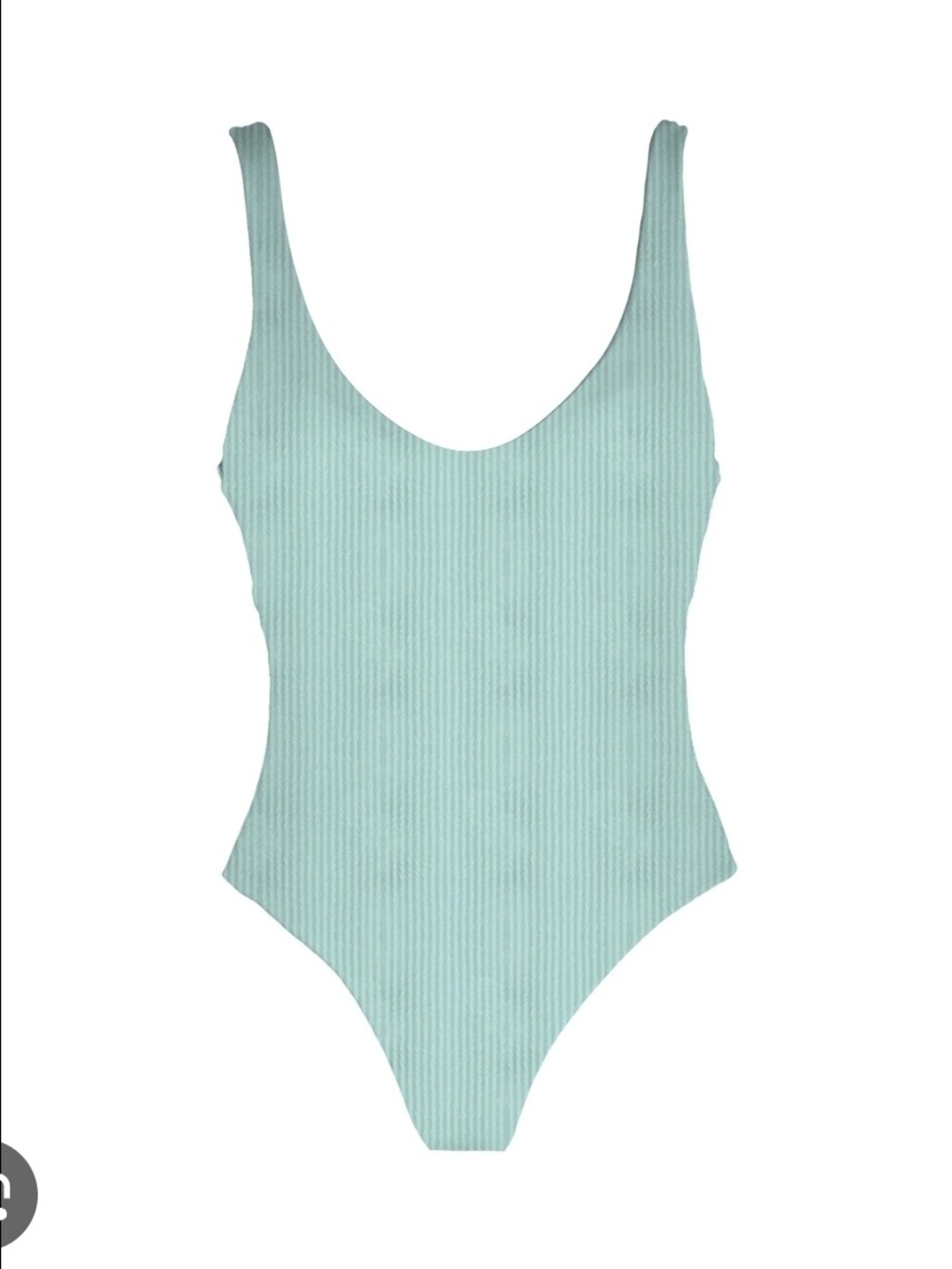 Mai RESORT Ribbed Scoop One-Piece Swimsuit Bodysuit in Seafoam Mint Green